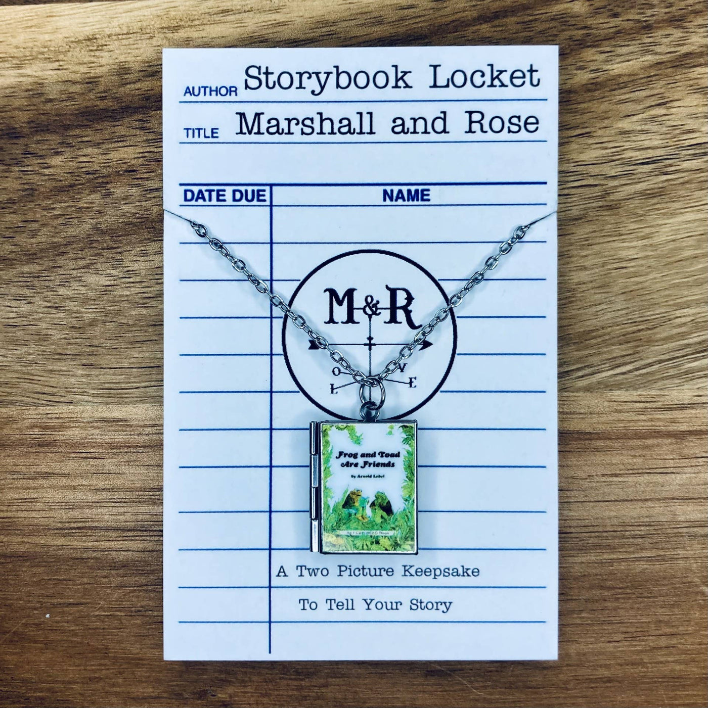 Book Locket Necklace - Frog and Toad Are Friends