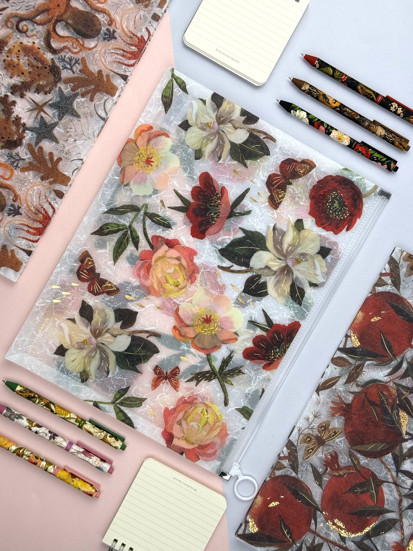 Zip Pattern Folder - Peonies