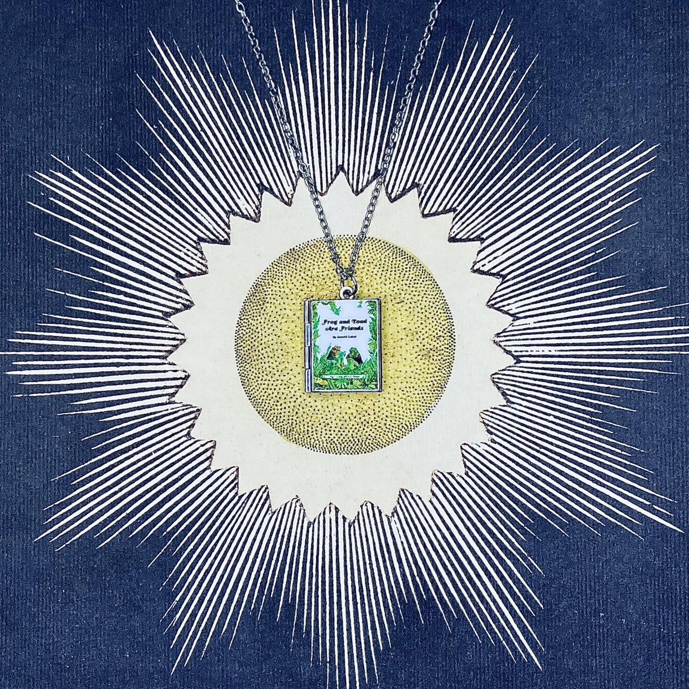 Book Locket Necklace - Frog and Toad Are Friends