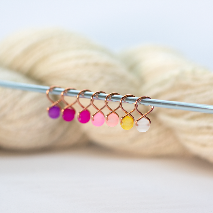 Small Snag-free Stitch Markers : Copper