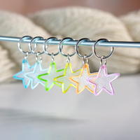 Shimmering Stars Stitch Markers