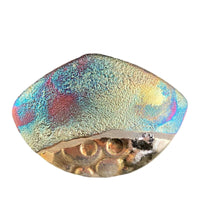 Magnetic Shawl Closure - Raku in Rainbow Glaze