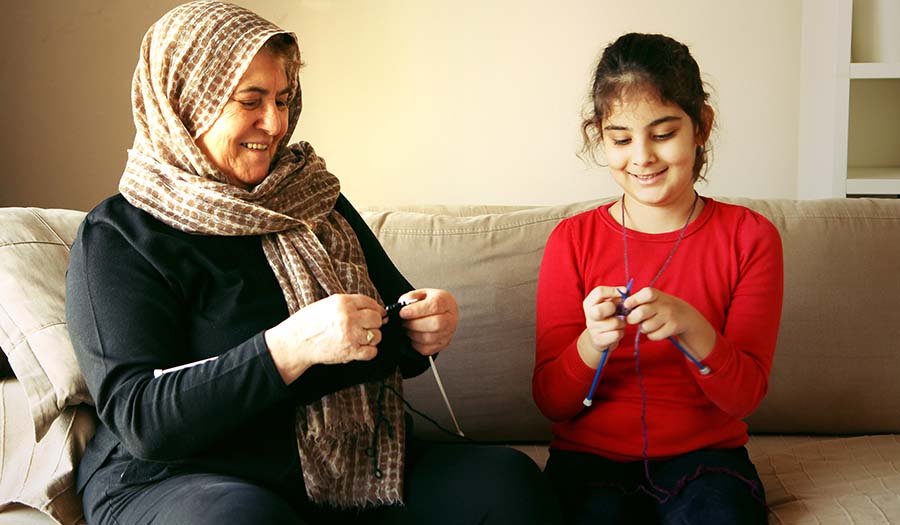 Knitting with Grandma